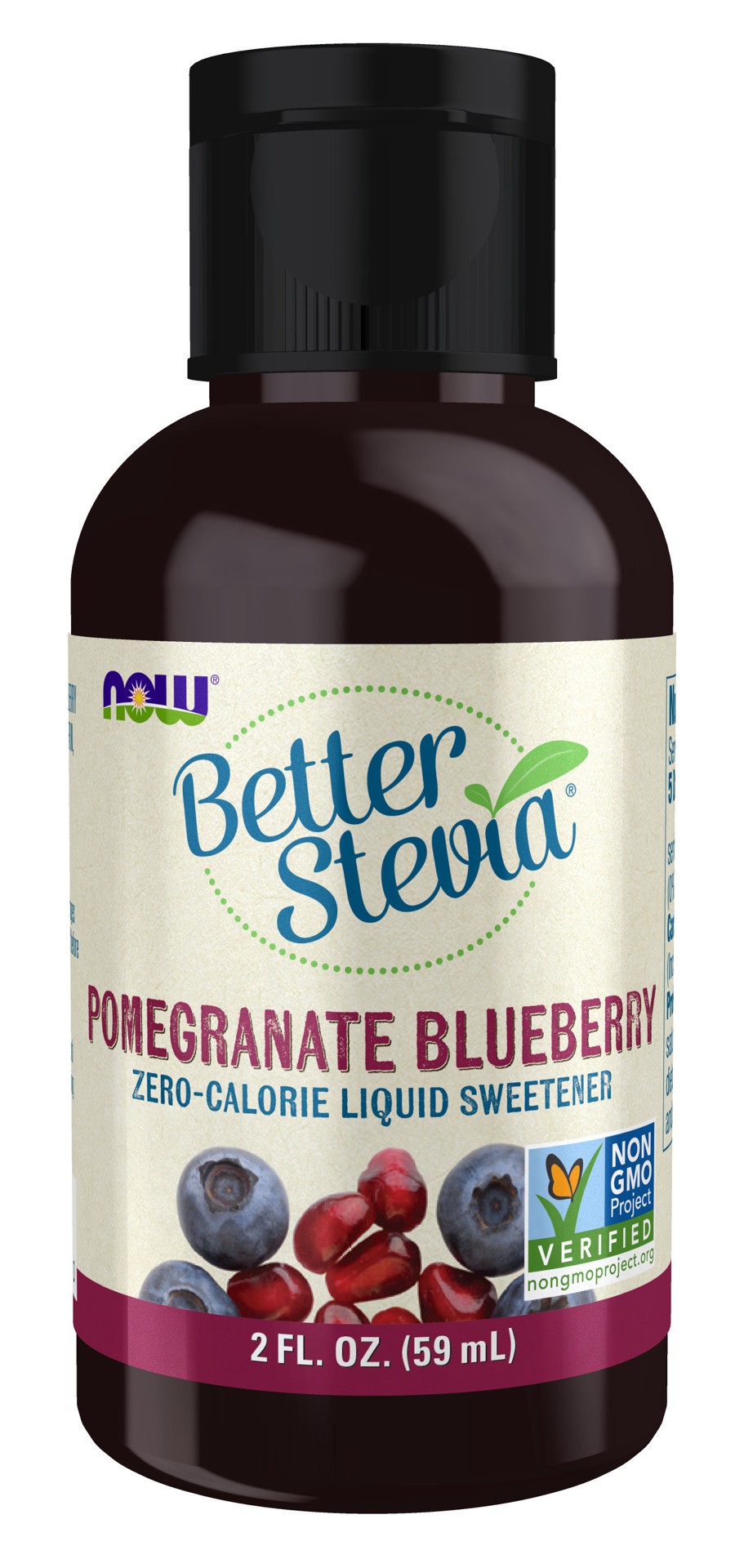 slide 1 of 4, NOW Natural Foods BetterStevia Liquid, Pomegranate Blueberry - 2 fl. oz., 2 fl oz