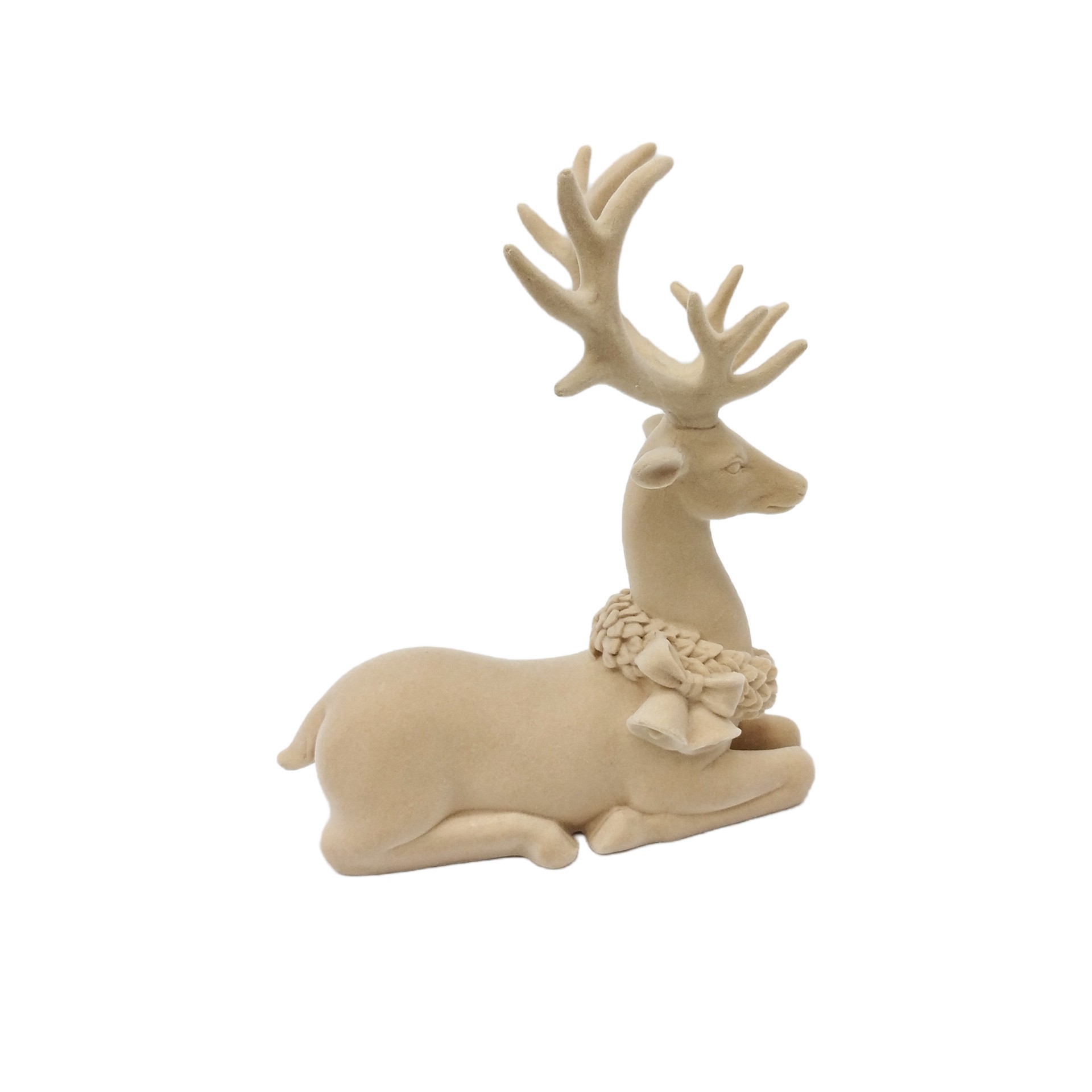 slide 2 of 3, 9" Flocked Deer Decor By Ashland, 9 in
