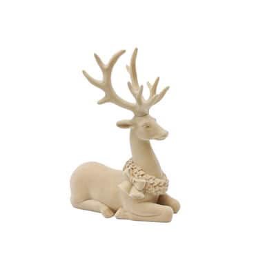 slide 1 of 3, 9" Flocked Deer Decor By Ashland, 9 in