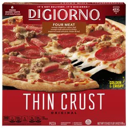 DiGiorno Frozen Pizza, Four Meat Thin Crust Pizza, 17.9oz (Frozen)