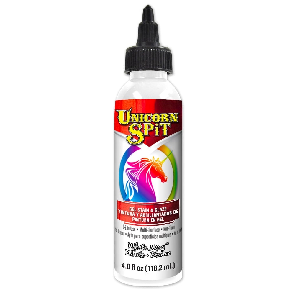 slide 1 of 1, Unicorn SPiT Water-Based White Ning Semi-Transparent Satin Tintable Interior Stain (Quarter-Pint), 4 fl oz
