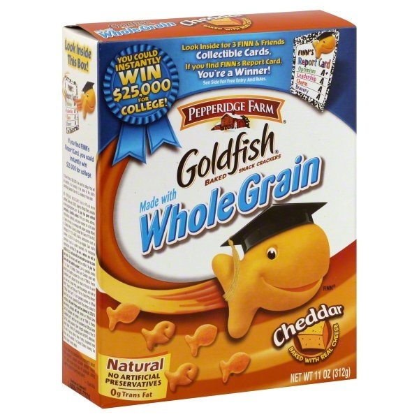 slide 1 of 1, Goldfish Cheddar Made With Whole Grain Baked Snack Crackers, 11 oz