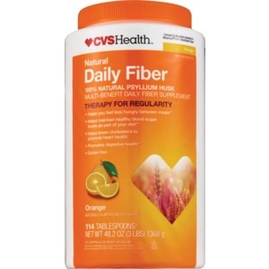 slide 1 of 1, CVS Health Natural Daily Fiber Smooth Dissolving Orange, 114 Teaspoon Doses, 1 ct