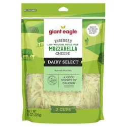Giant Eagle Whole Milk Low-Moisture Shredded Mozzarella Cheese