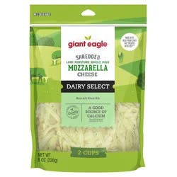 Giant Eagle Whole Milk Low-Moisture Shredded Mozzarella Cheese
