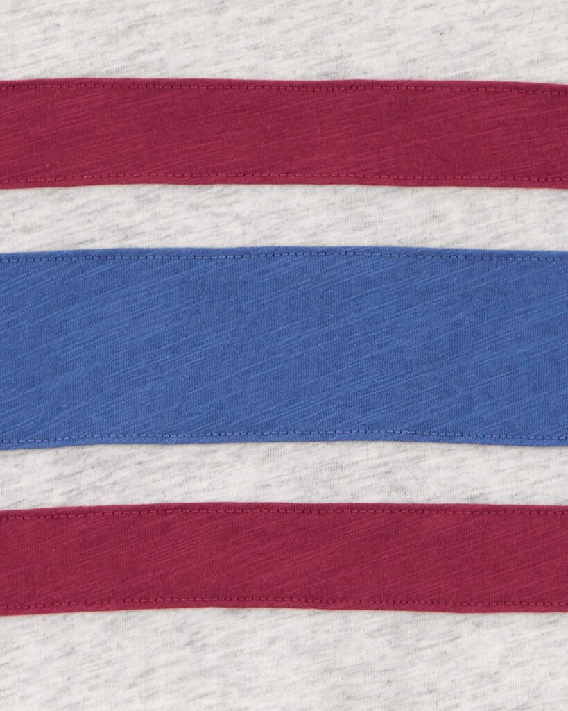 slide 2 of 2, Oshkosh Kid Striped Pieced Tee Grey 4, 1 ct