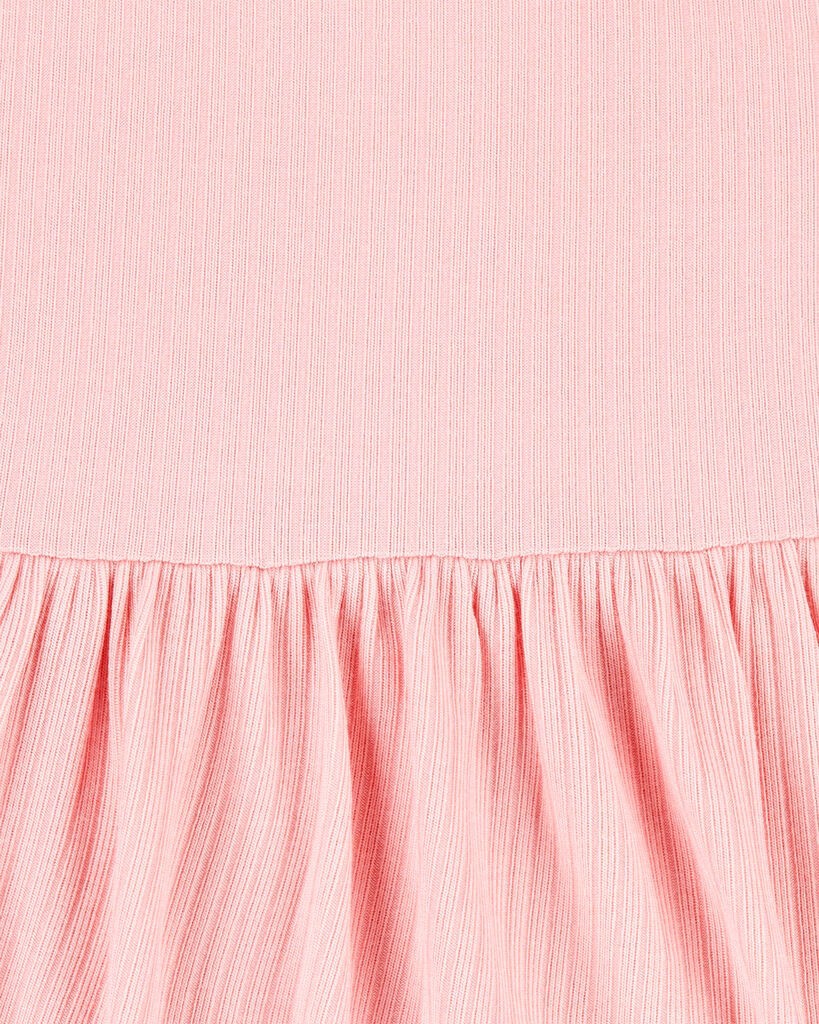 slide 2 of 5, Carter's Baby Solid PurelySoft Bodysuit Dress - Pink Pink 18M, 1 ct