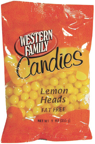 slide 1 of 1, Western Family Lemon Heads Peg, 9 oz