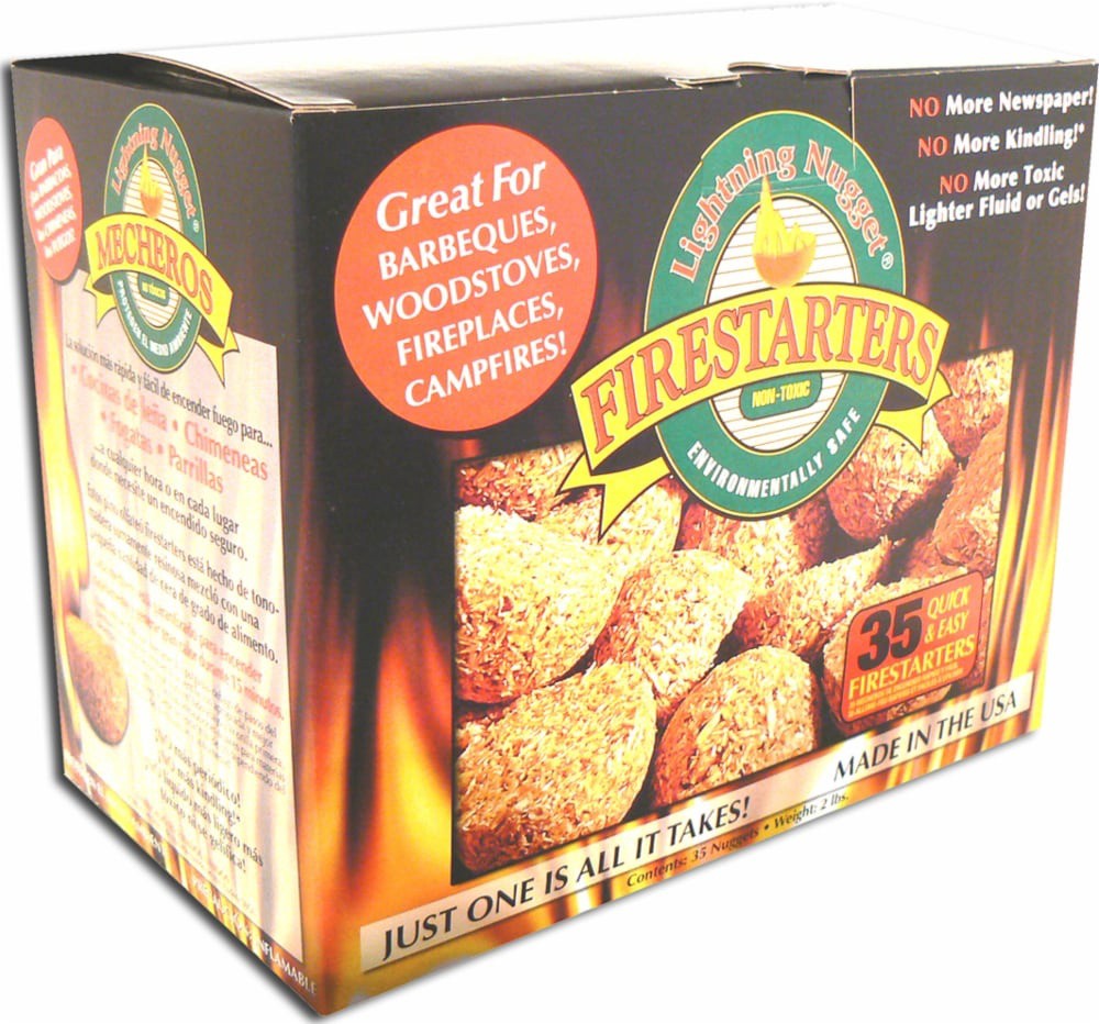 slide 1 of 1, Lightning Nuggets Firestarters - 35 Pack, 6 in x 7.5 in x 4.5 in