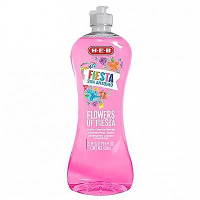 slide 1 of 1, H-E-B Flowers of Fiesta Dishwashing Liquid, 22 oz