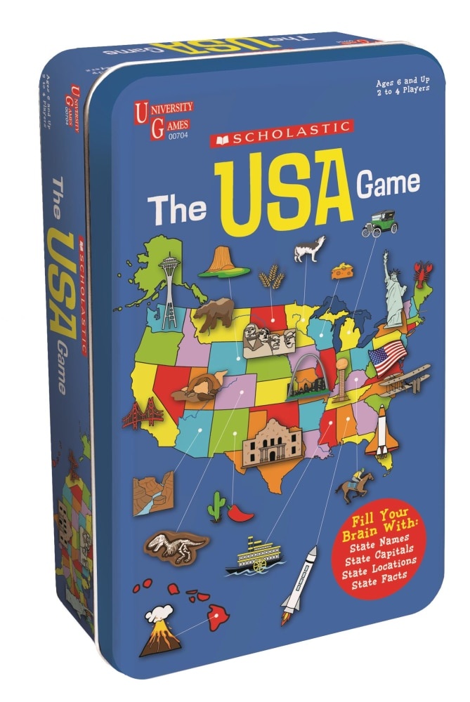 slide 1 of 1, University Games Scholastic The Usa Game Tin, 1 ct