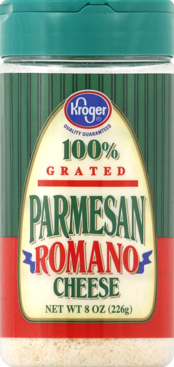 slide 2 of 2, Kroger Grated Parmesan Romano Cheese, 8 oz