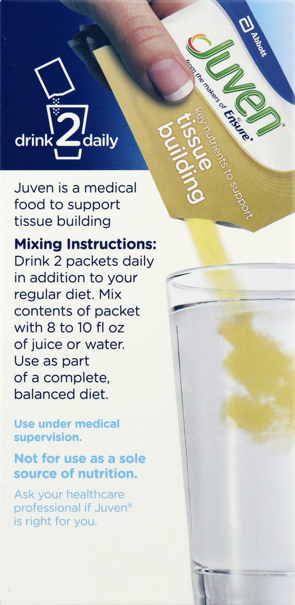 slide 3 of 6, Juven Specialized Tissue Building Orange Nutrition Powder, 8 ct; 0.85 oz