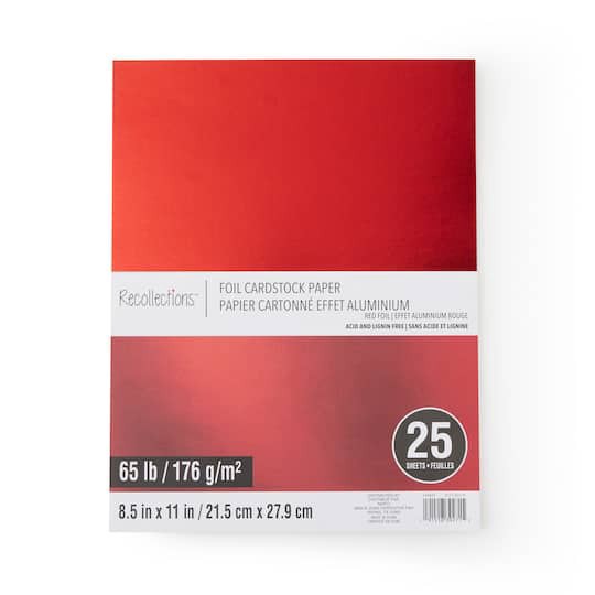 slide 1 of 2, 8.5" X 11" Foil Cardstock Paper By Recollections, 25 Sheets, 8.5 in x 11 in