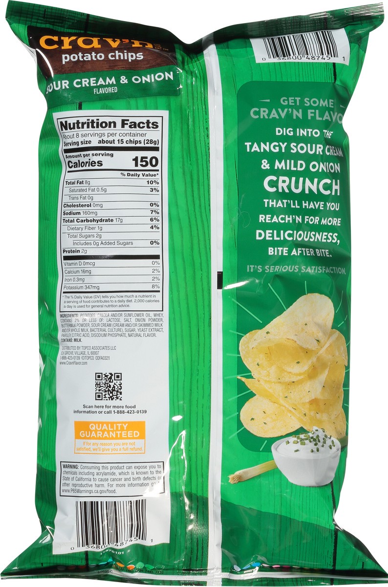 slide 2 of 2, Crav'n Flavor Sour Cream & Onion Flavored Potato Chips 7.75 oz, 7.75 oz