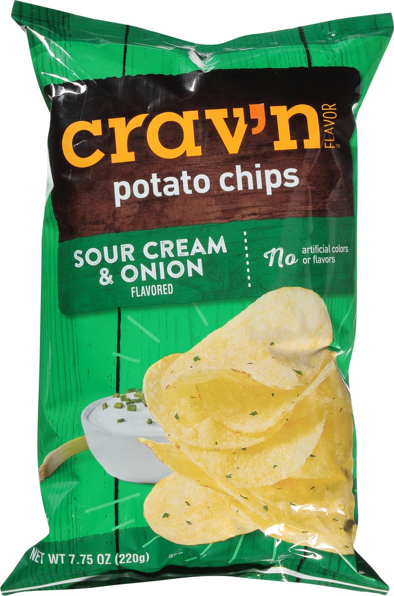 slide 1 of 2, Crav'n Flavor Sour Cream & Onion Flavored Potato Chips 7.75 oz, 7.75 oz