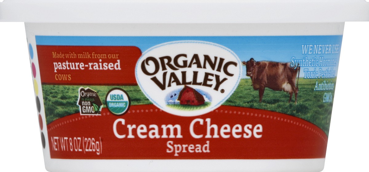 slide 1 of 3, Organic Valley Cream Cheese Spread 8 oz, 8 oz
