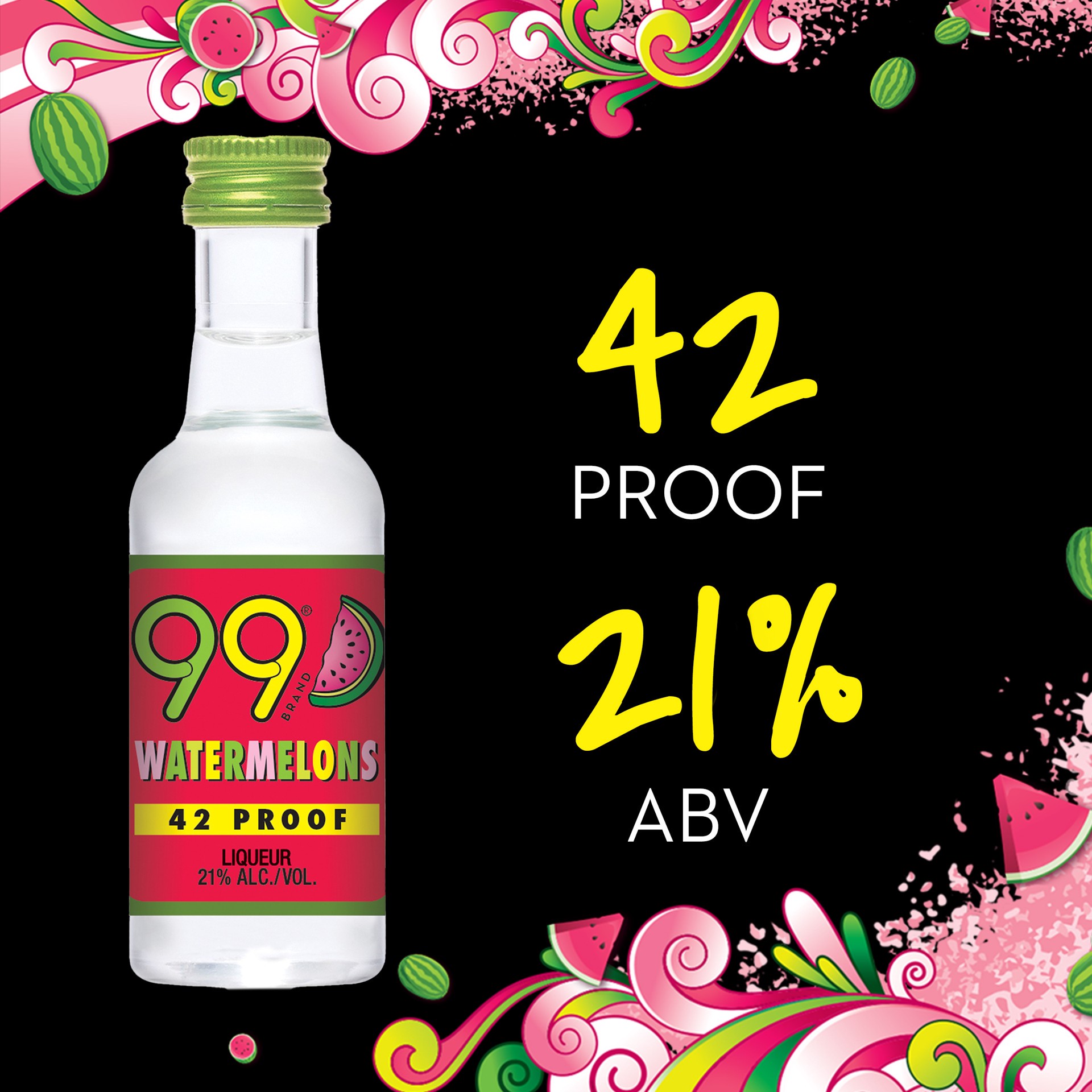 slide 5 of 5, 99 Brand Watermelons Liqueur, 