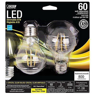 slide 1 of 6, Feit Electric Light Bulb 2 ea, 2 ct