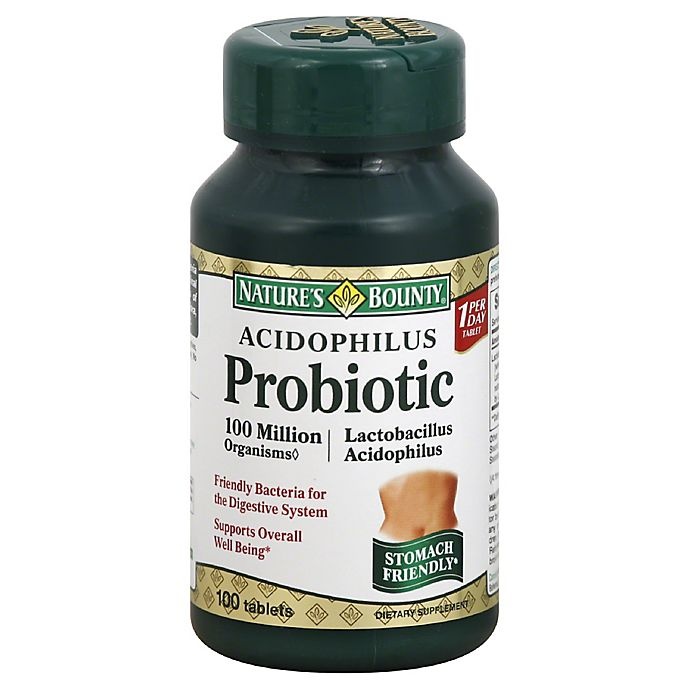 slide 1 of 6, Nature's Bounty Probiotic Acidophilus Dietary Supplement Tablets, 100 ct