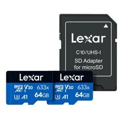Lexar High-Performance 633x Microsdhc/microsdxc Uhs-I, 64gb, 2pk