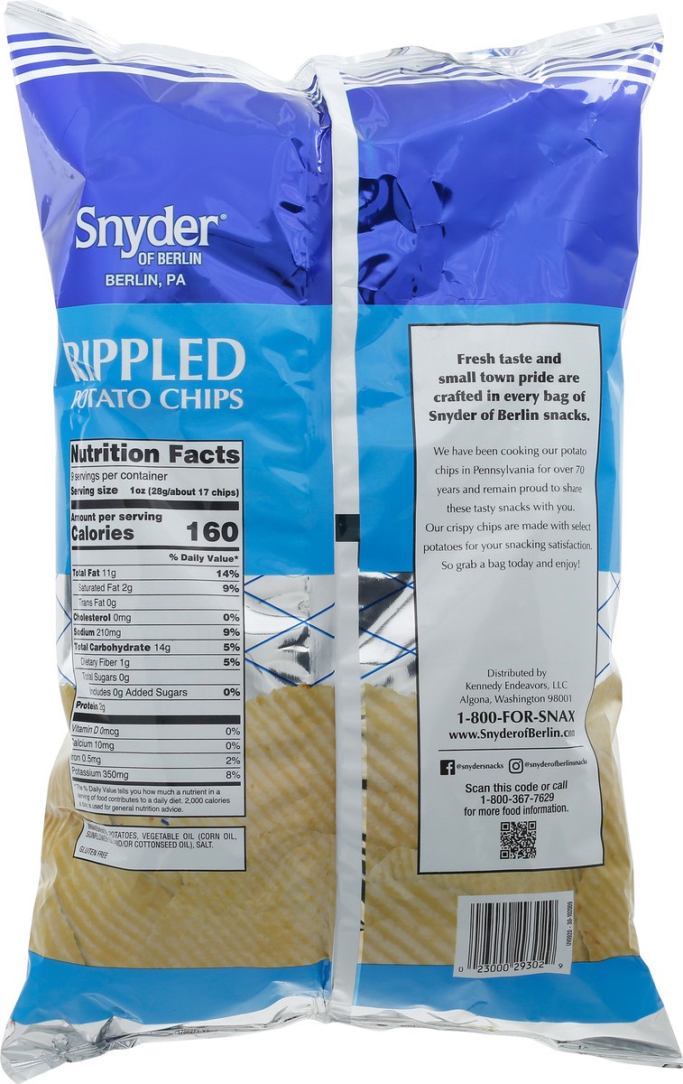 slide 7 of 12, Snyder's of Hanover Snyder of Berlin Rippled Potato Chips 9 oz, 9 oz