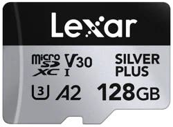 Lexar Professional Silver Plus Microsdxc Uhs-I Card, 128gb
