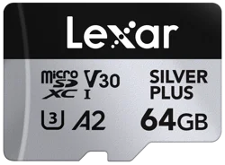 Lexar Professional Silver Plus Microsdxc Uhs-I Card, 64gb