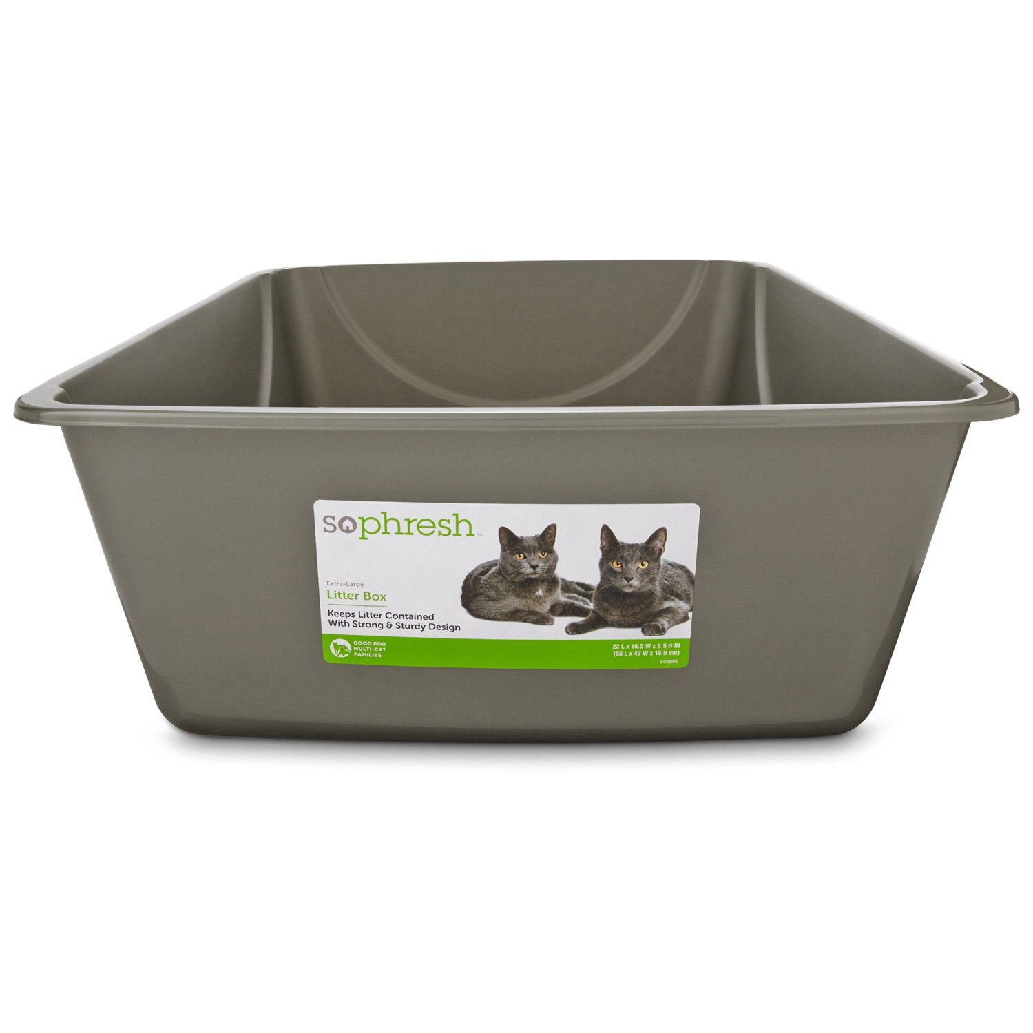 slide 1 of 1, So Phresh Open Litter Box, jumbo