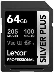 Lexar Professional Silver Plus Sdxc Uhs-I Card, 64gb