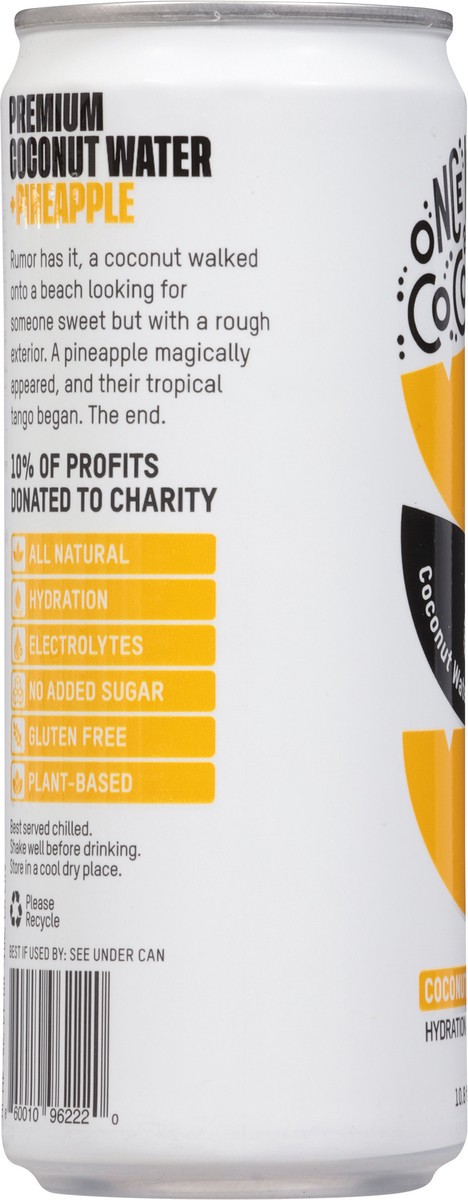 slide 2 of 15, Once Upon A Coconut Coco Wtr+pineapple, 10.8 oz