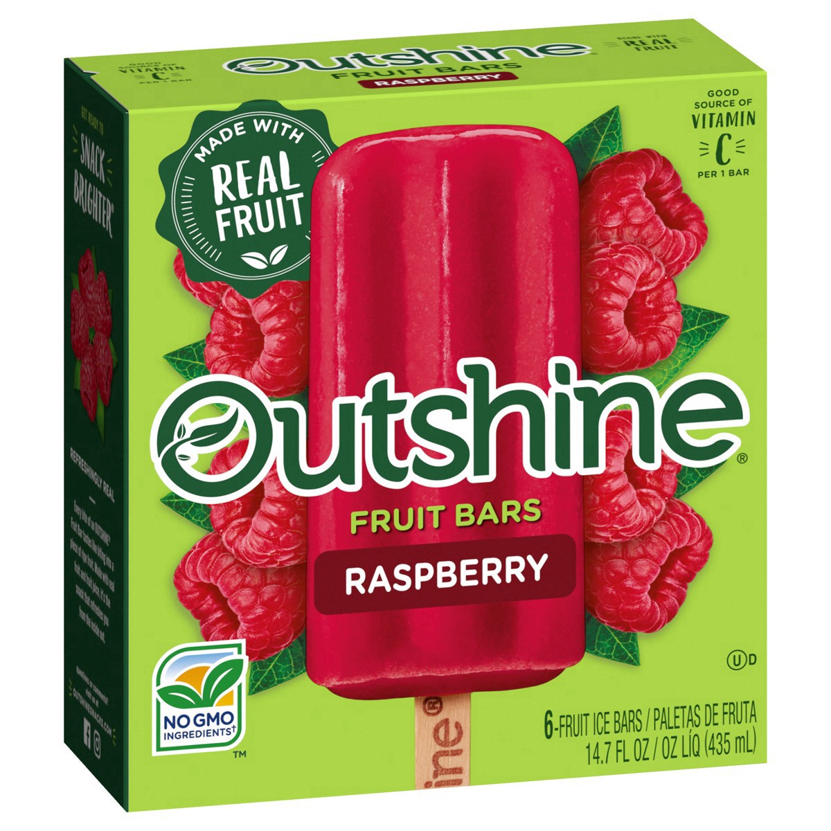 slide 3 of 87, Outshine Raspberry Frozen Fruit Bars, 6 Count, 6 ct