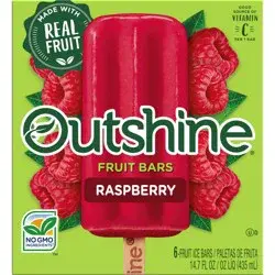 Outshine Raspberry Fruit Ice Bars 6 ea