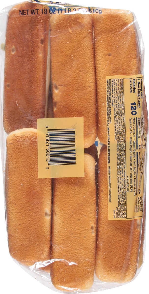 slide 3 of 13, Aunt Hattie's Enriched Hot Dog Buns 12 ea, 12 ct