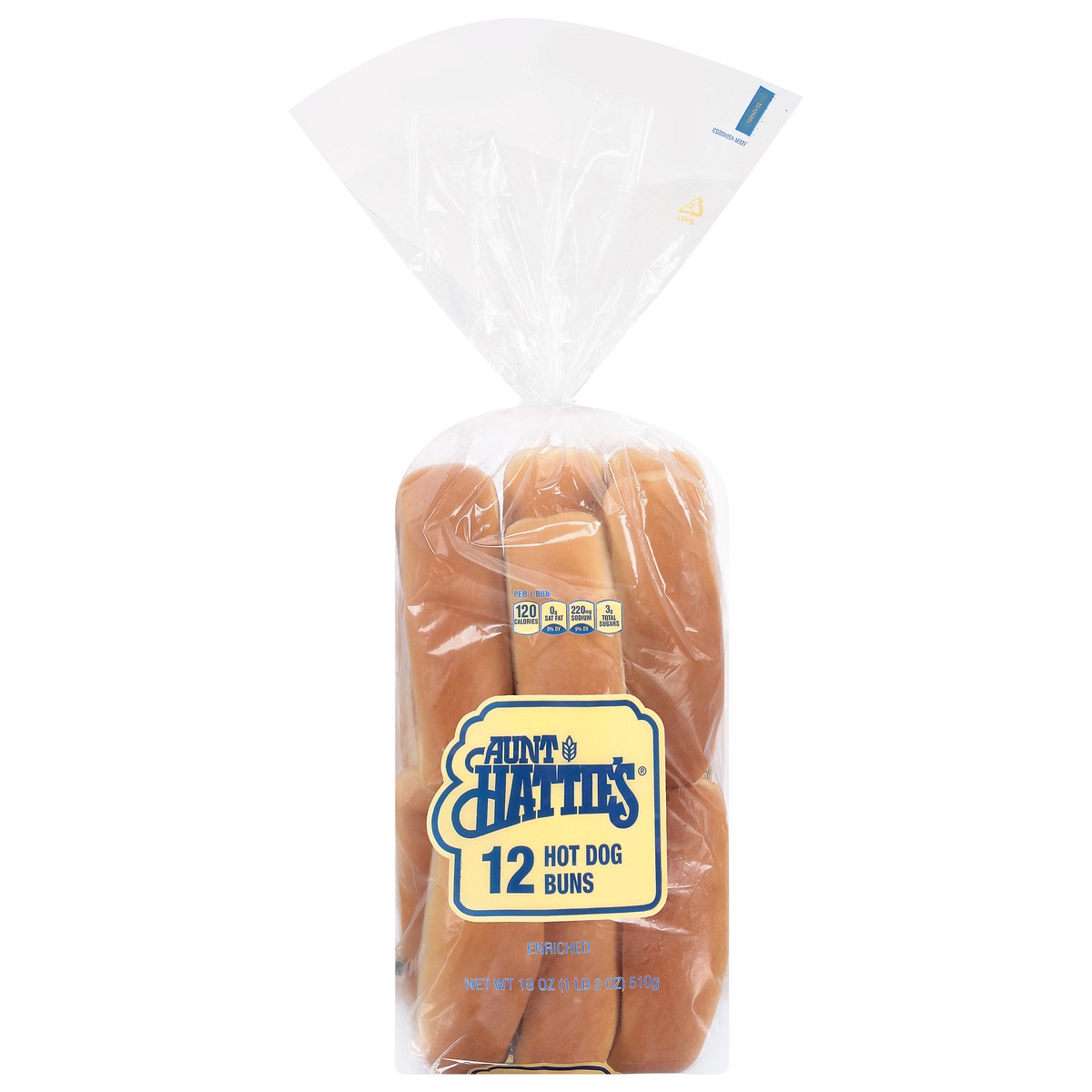 slide 1 of 13, Aunt Hattie's Enriched Hot Dog Buns 12 ea, 12 ct