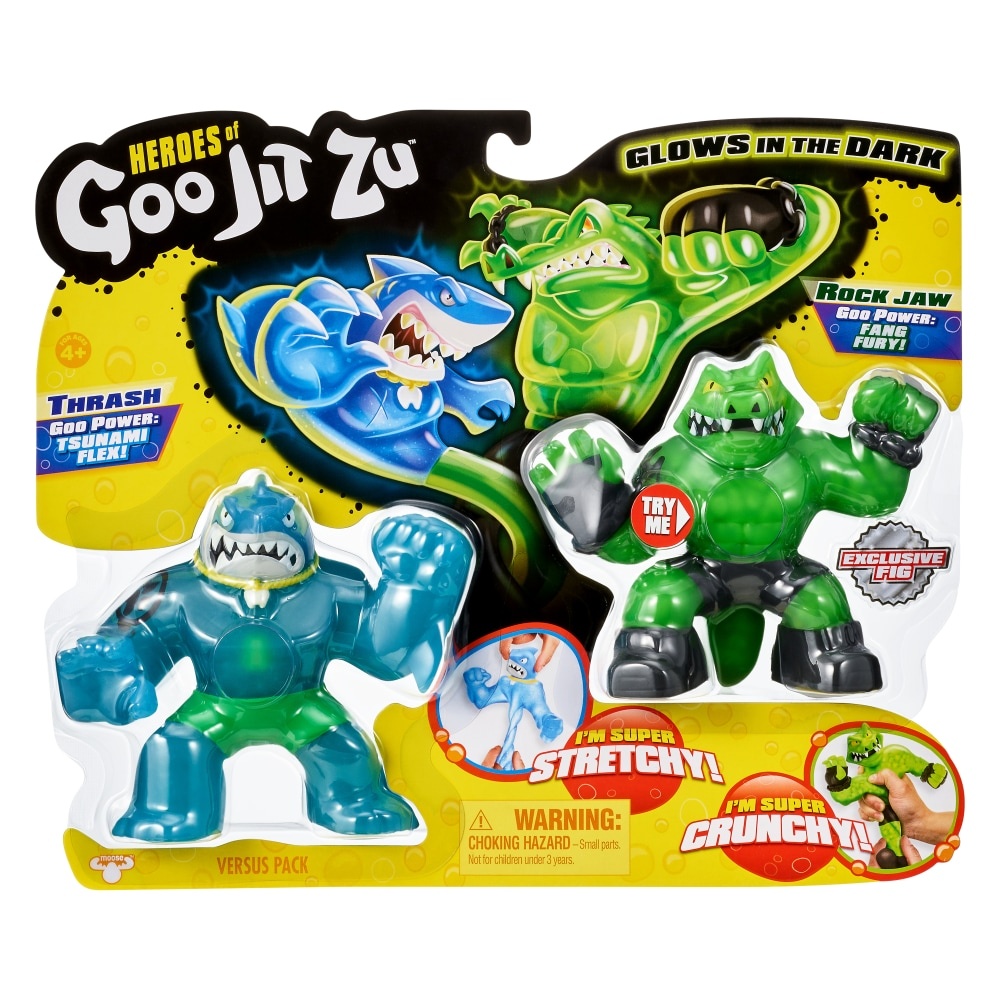 slide 1 of 1, Moose Toys Goo Jit Zu Thrash And Rock Jaw Action Figure Versus Pack, 1 ct