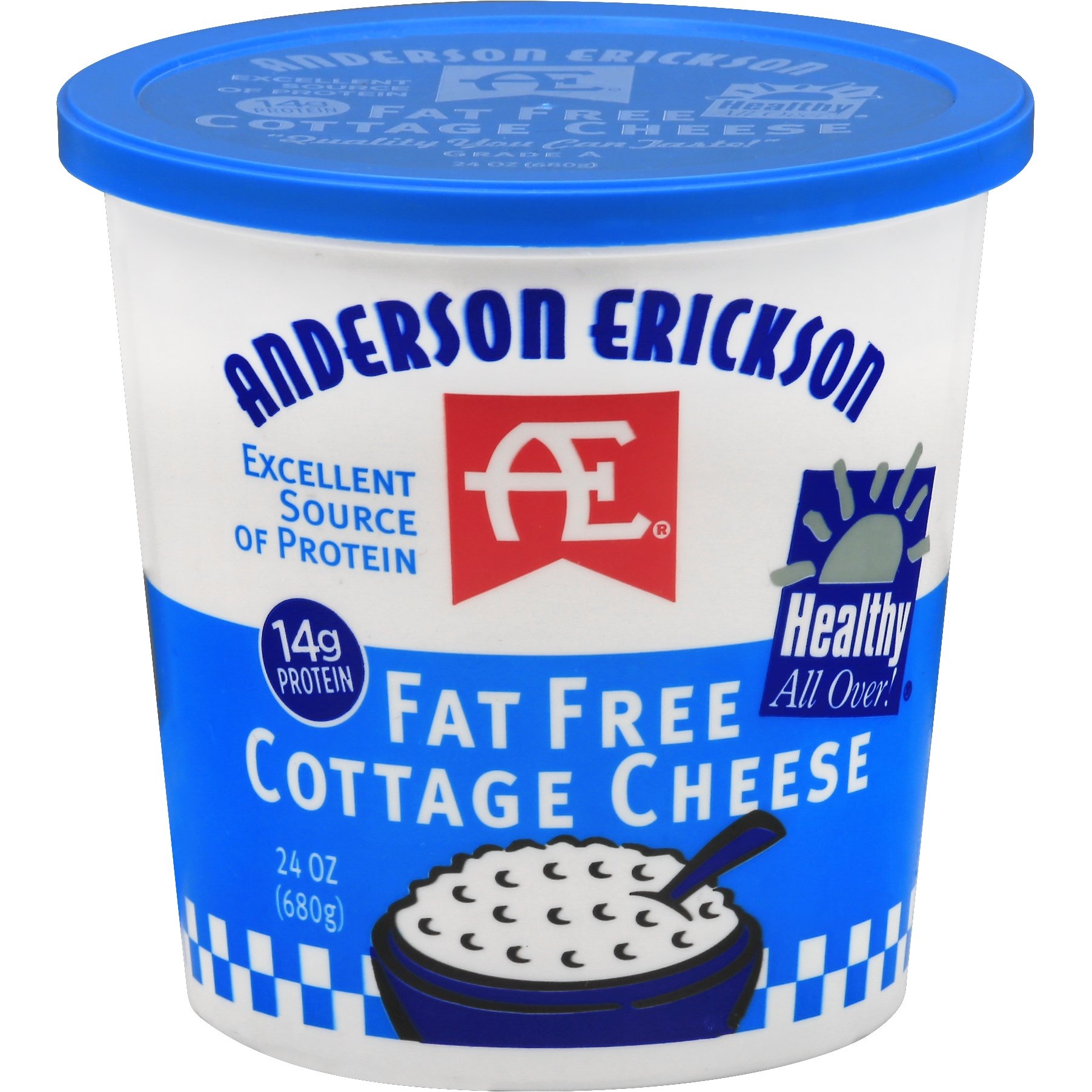 slide 1 of 1, AE Dairy Fat Free Cottage Cheese, 24 oz