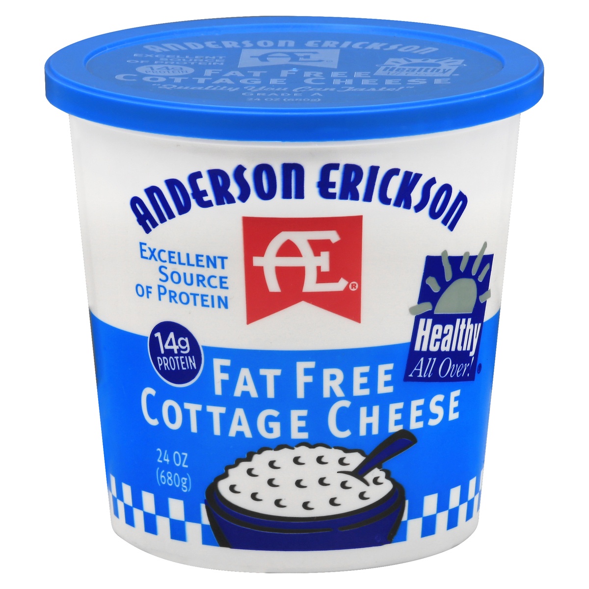 slide 1 of 1, AE Dairy Fat Free Cottage Cheese, 24 oz