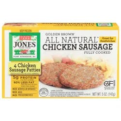 Jones Dairy Farm Golden Brown All Natural Golden Brown Chicken Sausage Patties 4 ea