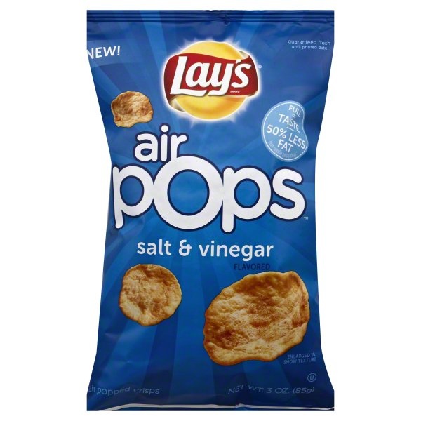 slide 1 of 6, Lay's Air Pops Salt & Vinegar Flavored, 3 oz