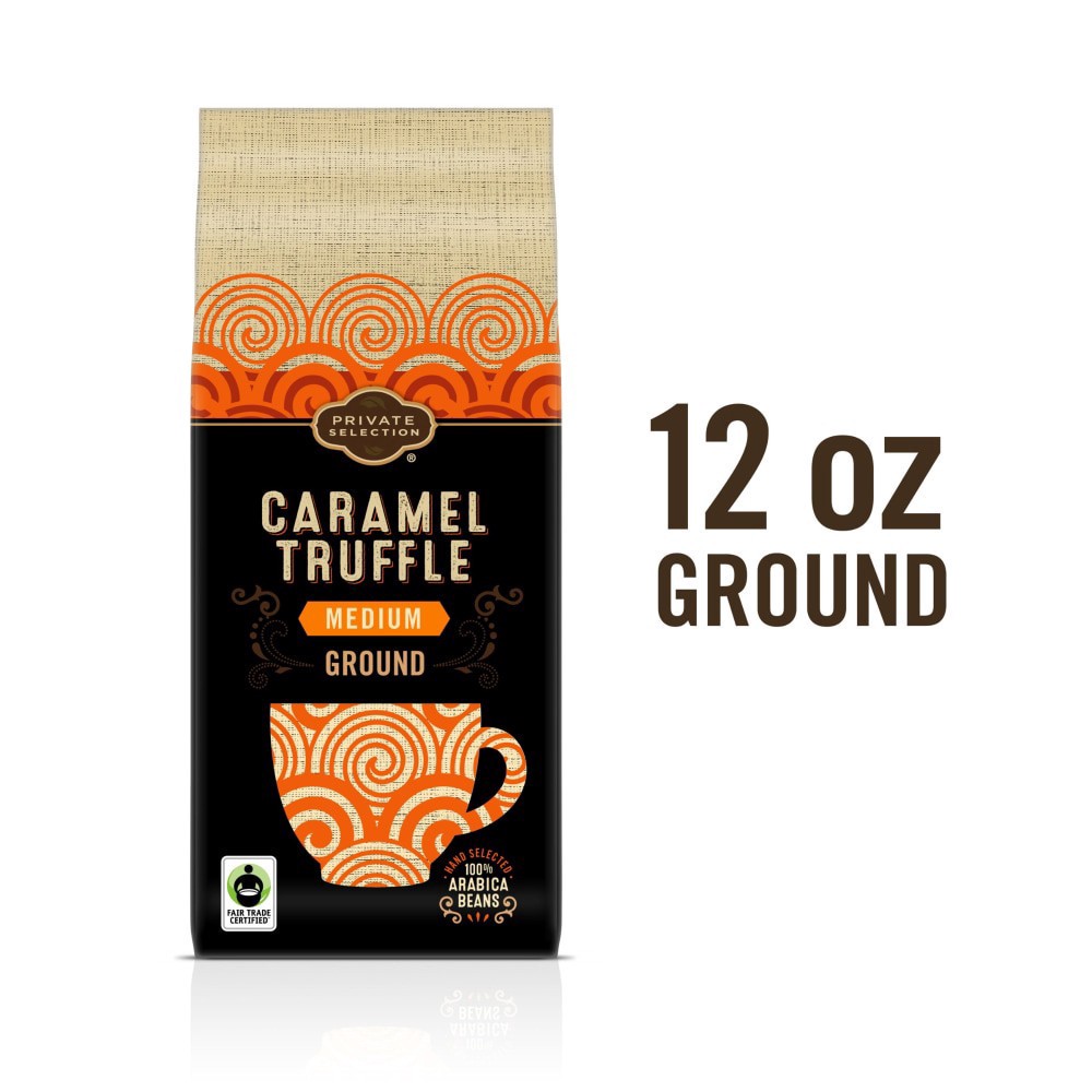 slide 5 of 6, Private Selection Fair Trade Caramel Truffle Medium Roast Ground Coffee - 12 oz, 12 oz