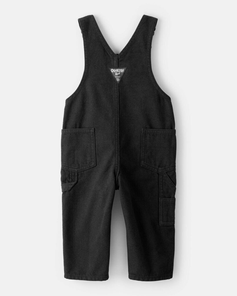 slide 3 of 3, Oshkosh Baby Boy Herringbone Overalls - Black Black 24M, 1 ct