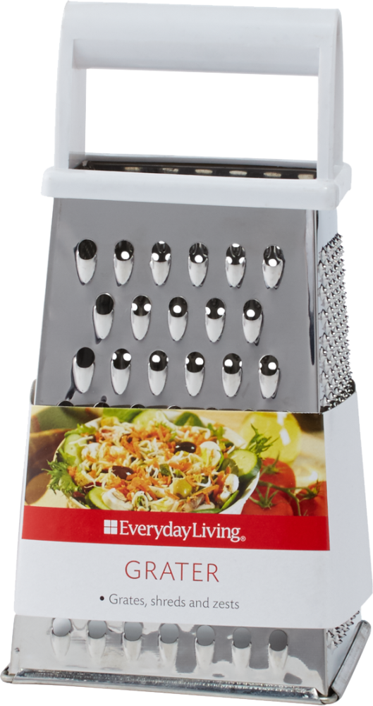 slide 1 of 1, Everyday Living Grater With Plastic Handle, 1 ct