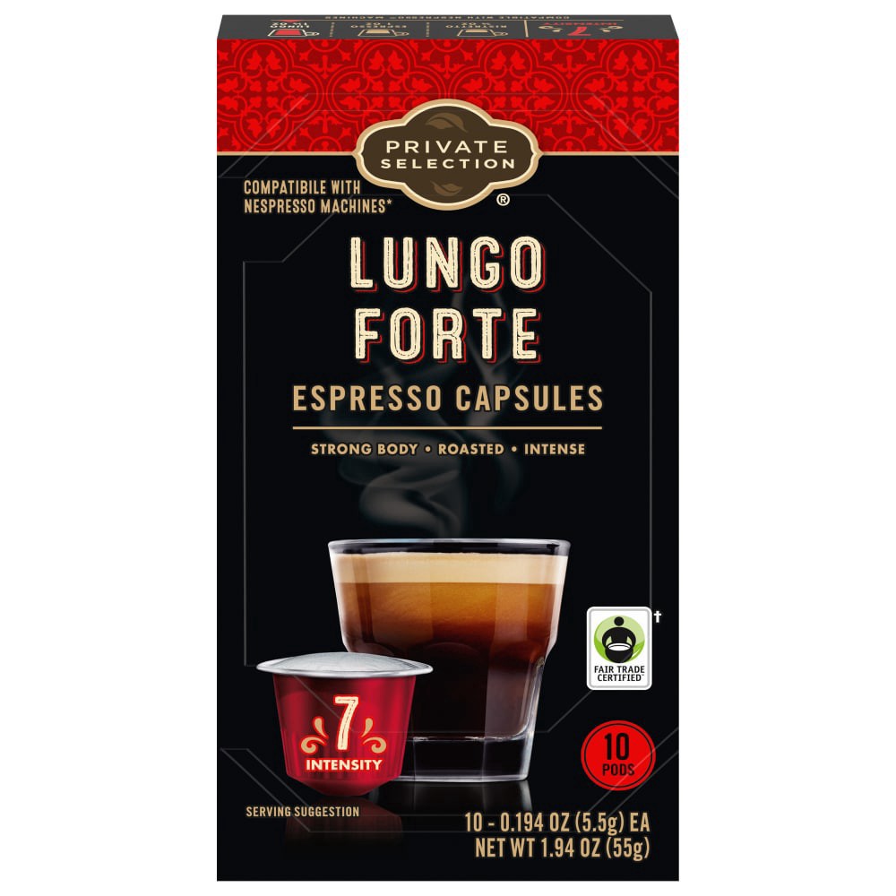 slide 1 of 6, Private Selection Lungo Espresso Capsules, 10 ct