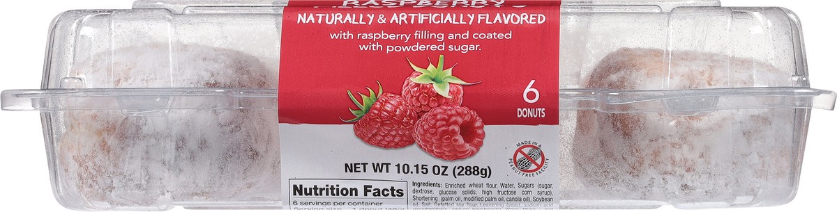 slide 4 of 9, Sabrina's Powdered Raspberry Filled Donuts 6 ea, 6 ct