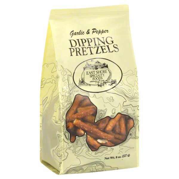 slide 1 of 1, East Shore Dipping Pretzels 8 oz, 8 oz