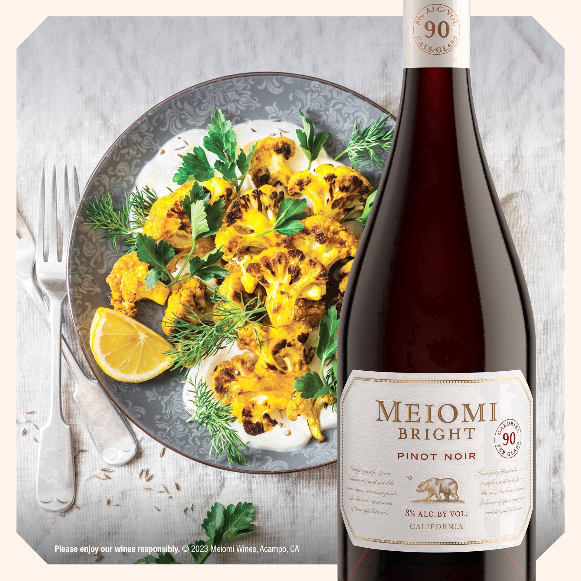 slide 7 of 27, Meiomi Bright California Pinot Noir Lower-Alcohol Red Wine, 750ml Bottle, 750 ml