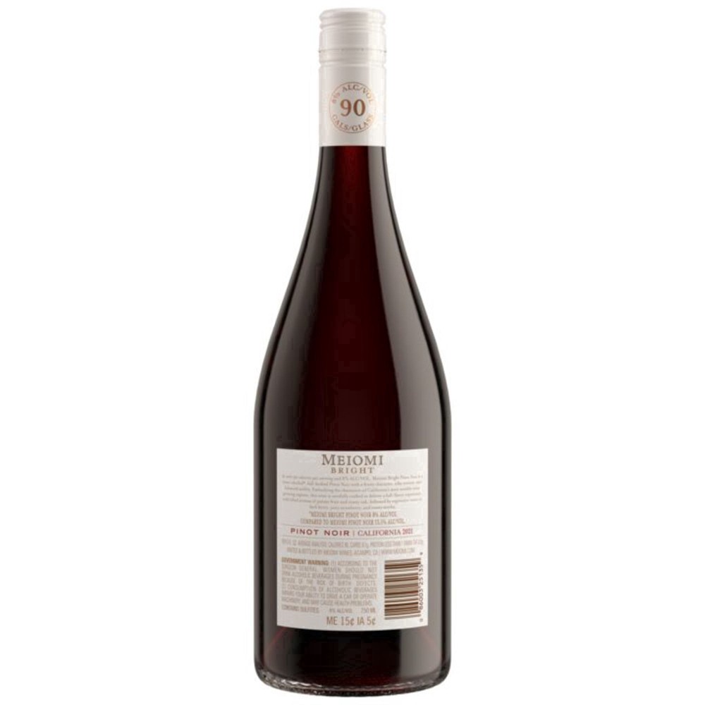 slide 23 of 27, Meiomi Bright California Pinot Noir Lower-Alcohol Red Wine, 750ml Bottle, 750 ml