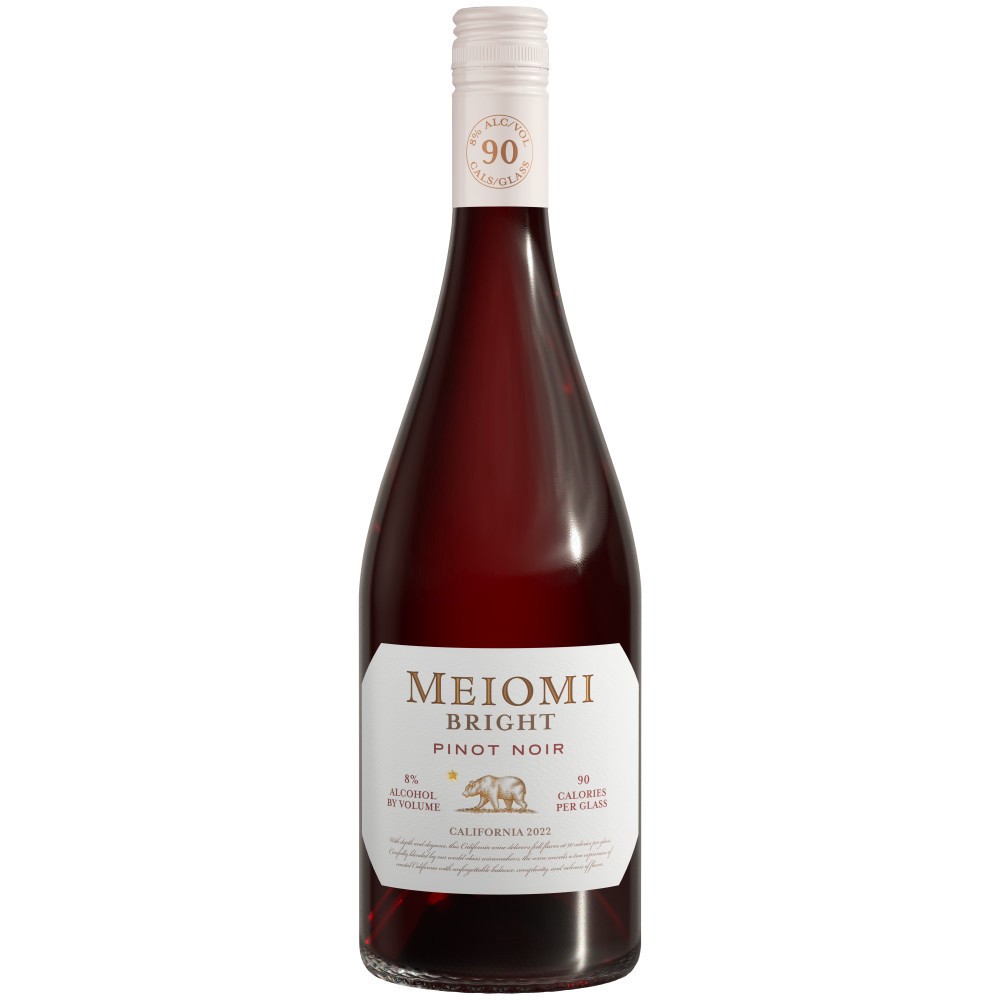 slide 1 of 27, Meiomi Bright California Pinot Noir Lower-Alcohol Red Wine, 750ml Bottle, 750 ml