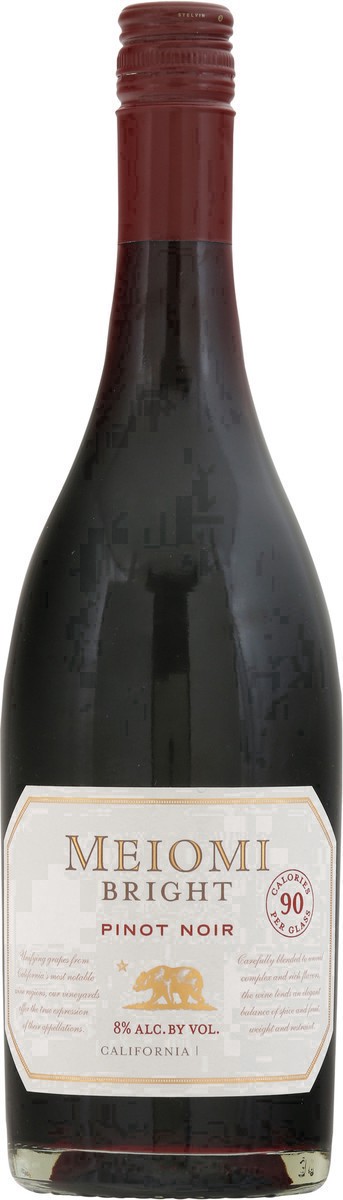 slide 9 of 27, Meiomi Bright California Pinot Noir Lower-Alcohol Red Wine, 750ml Bottle, 750 ml